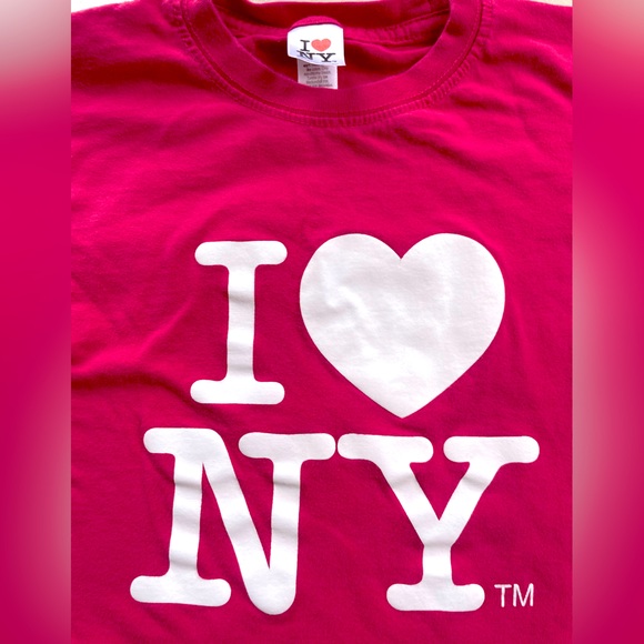 💥4/$20💥S/P 'I ❤️ NY' Graphic Tee, Fuchsia Short-Sleeved T-Shirt, 100% Cotton - Picture 3 of 6